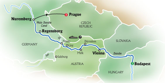 Itinerary map