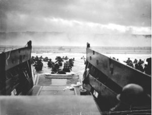 View from landing craft in EASY RED section